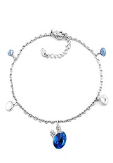 beautiful teensy dangle blue anklet for babies and kids      